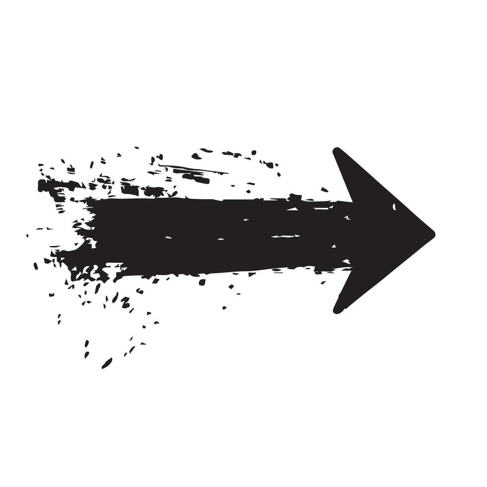 Torn Paper Effect Arrow Sign vector