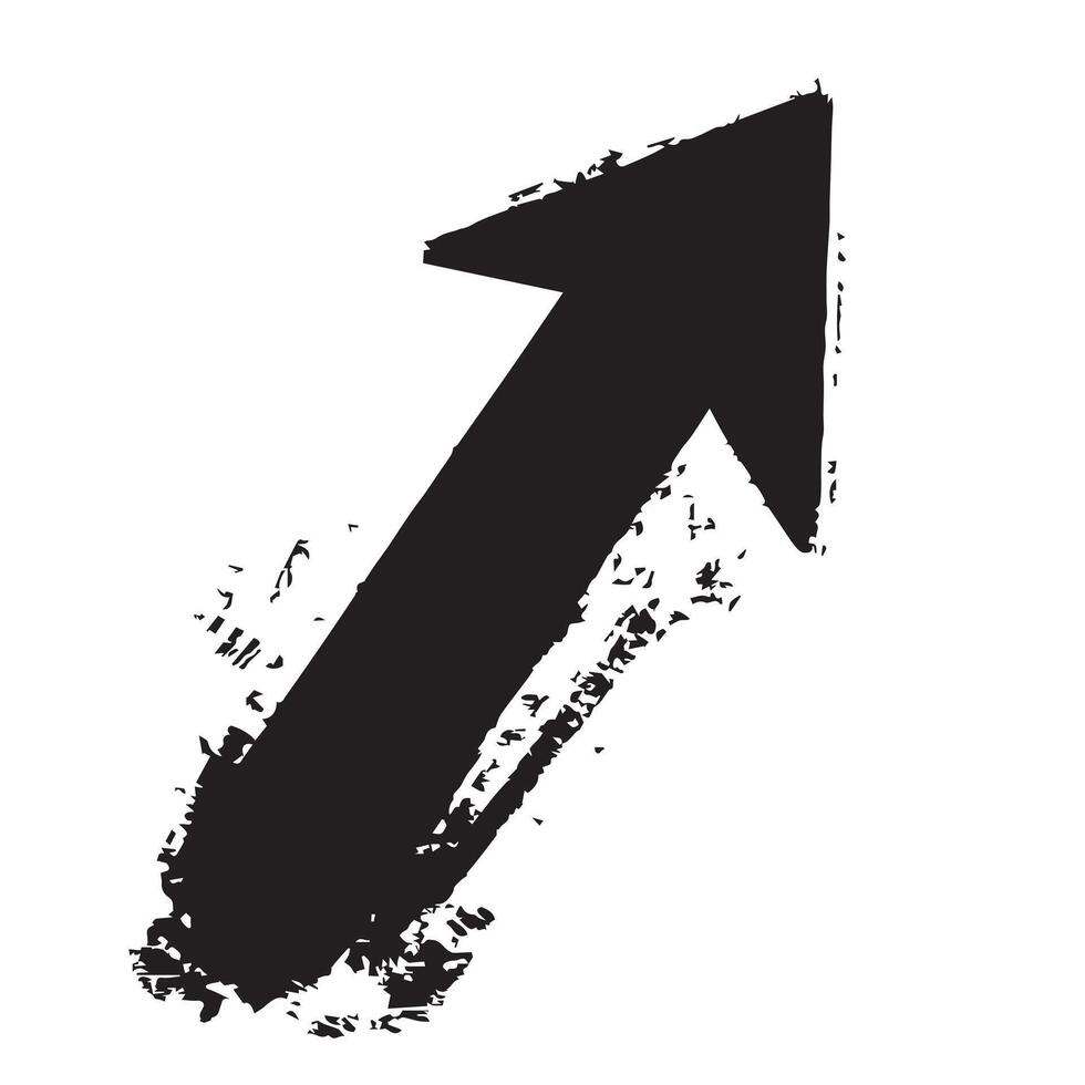 Angled Arrow Sign with Vintage Texture vector