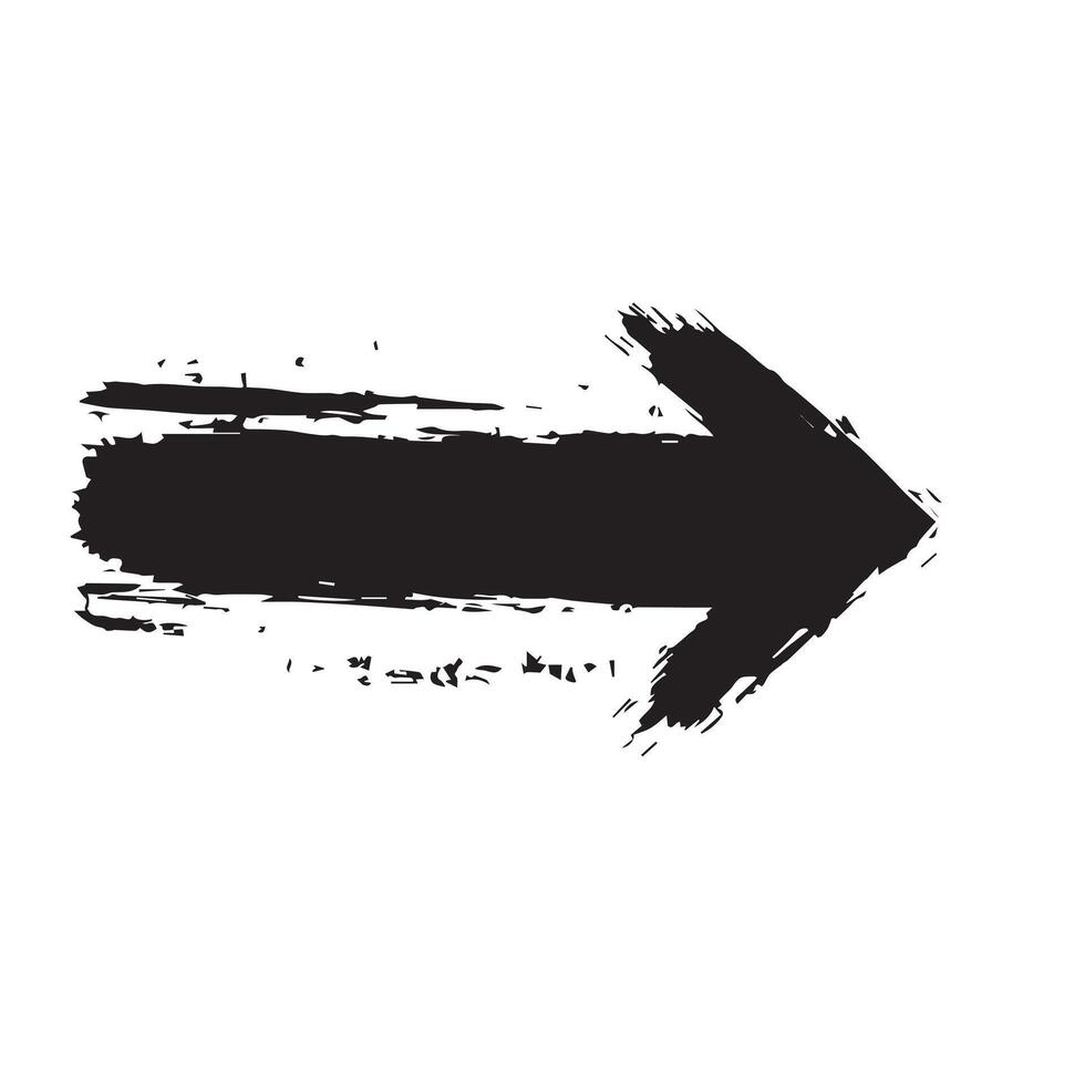 Classic Direction Arrow with Grunge vector