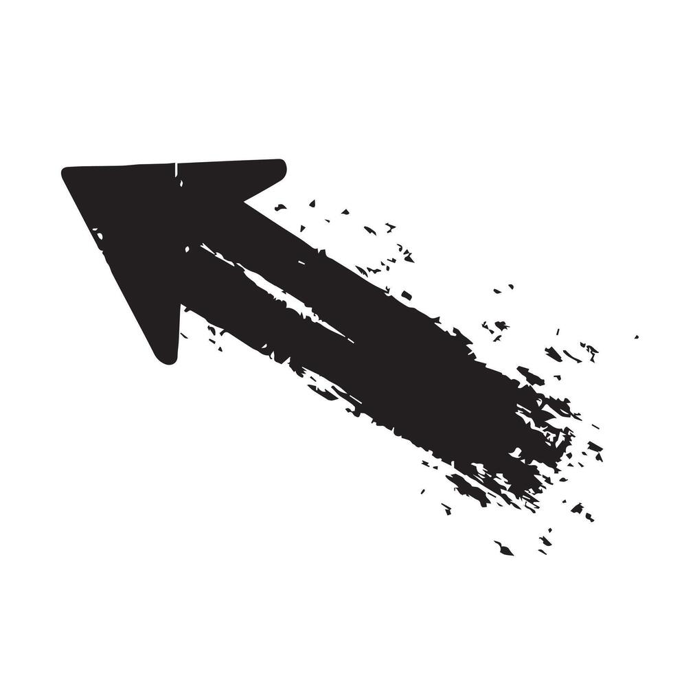 Jagged Edge Arrow with Grunge Style vector