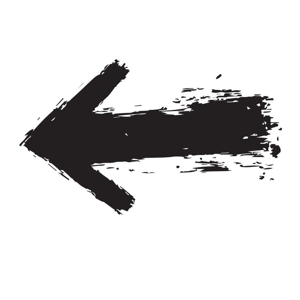 Streaky Ink Arrow with Rough Finish vector
