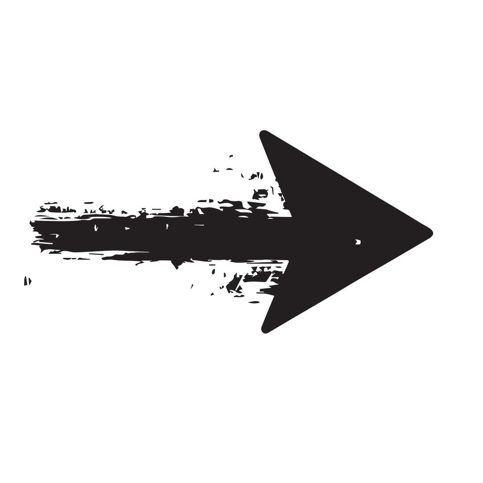 Urban-Style Arrow Sign with Grunge vector