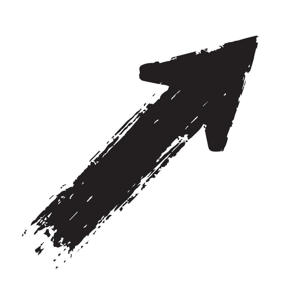 Smudged Arrow Sign with Texture vector