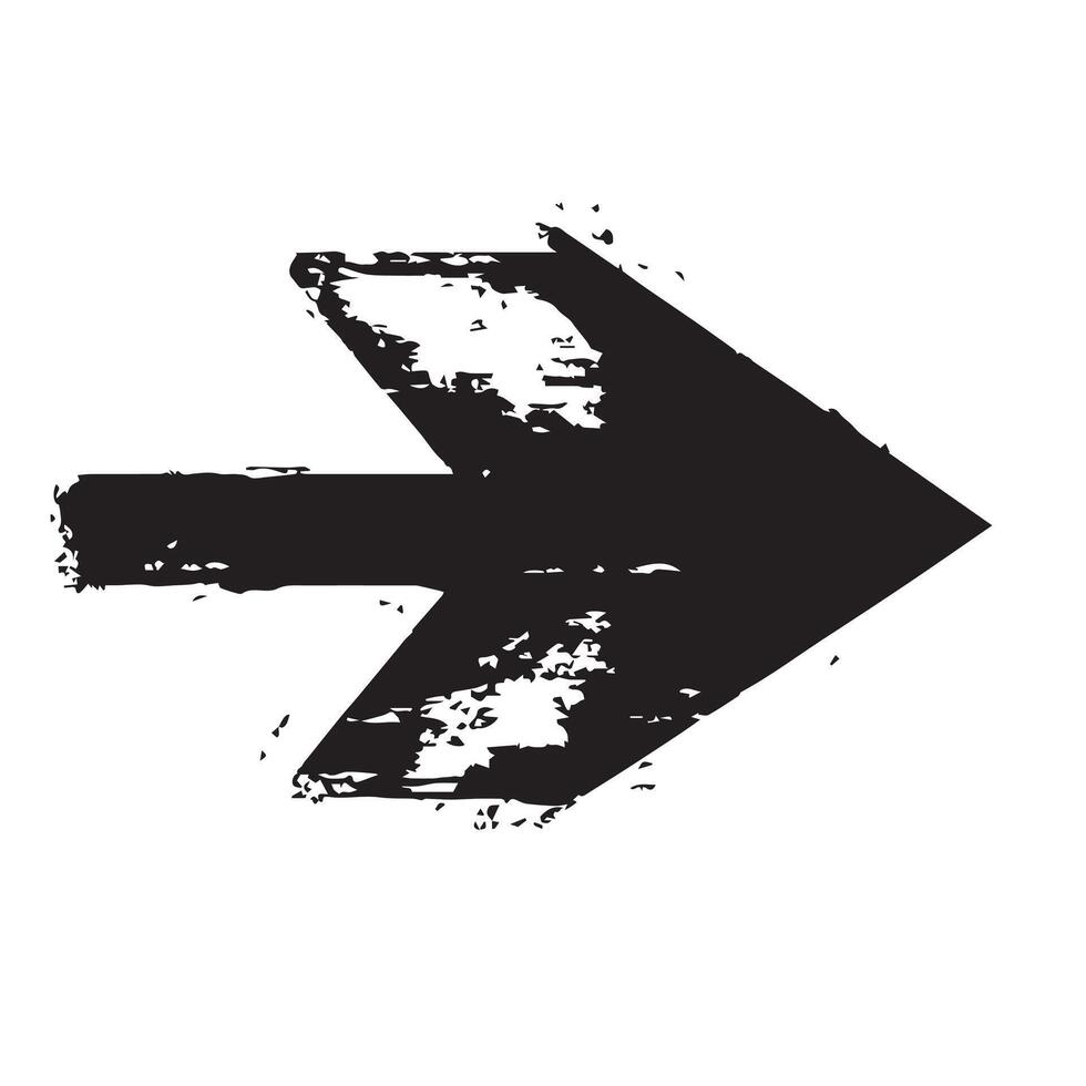 High-Contrast Grunge Arrow vector