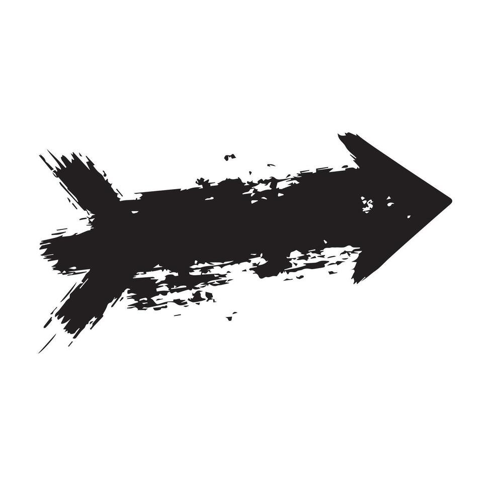 Edgy and Bold Grunge Arrow vector