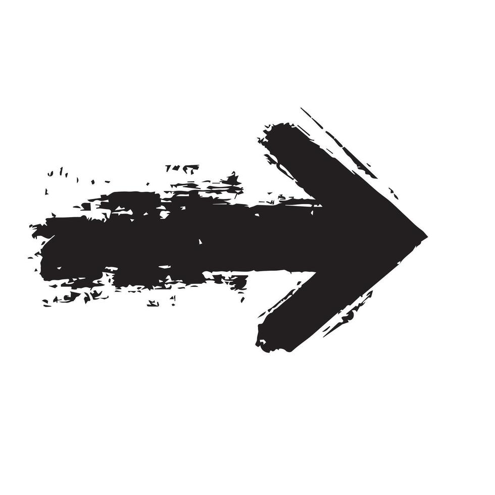Roughly Stamped Arrow Sign vector