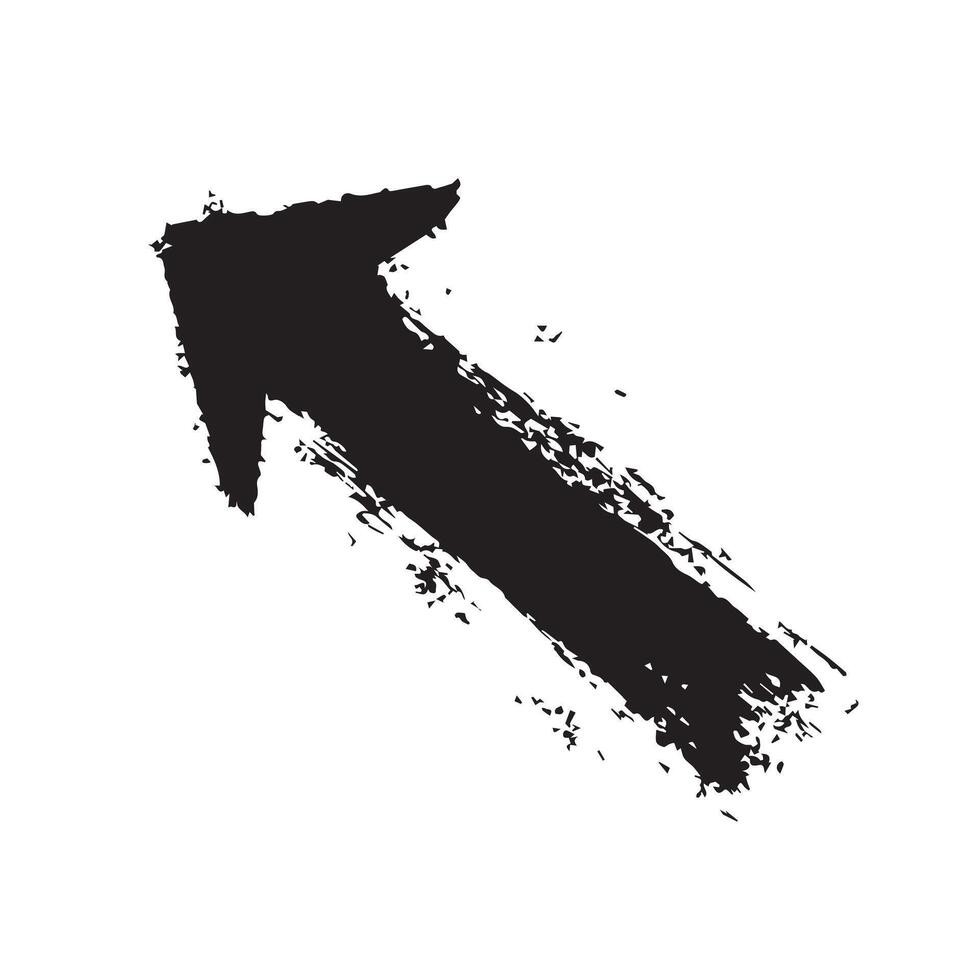 Messy Ink Arrow Sign vector