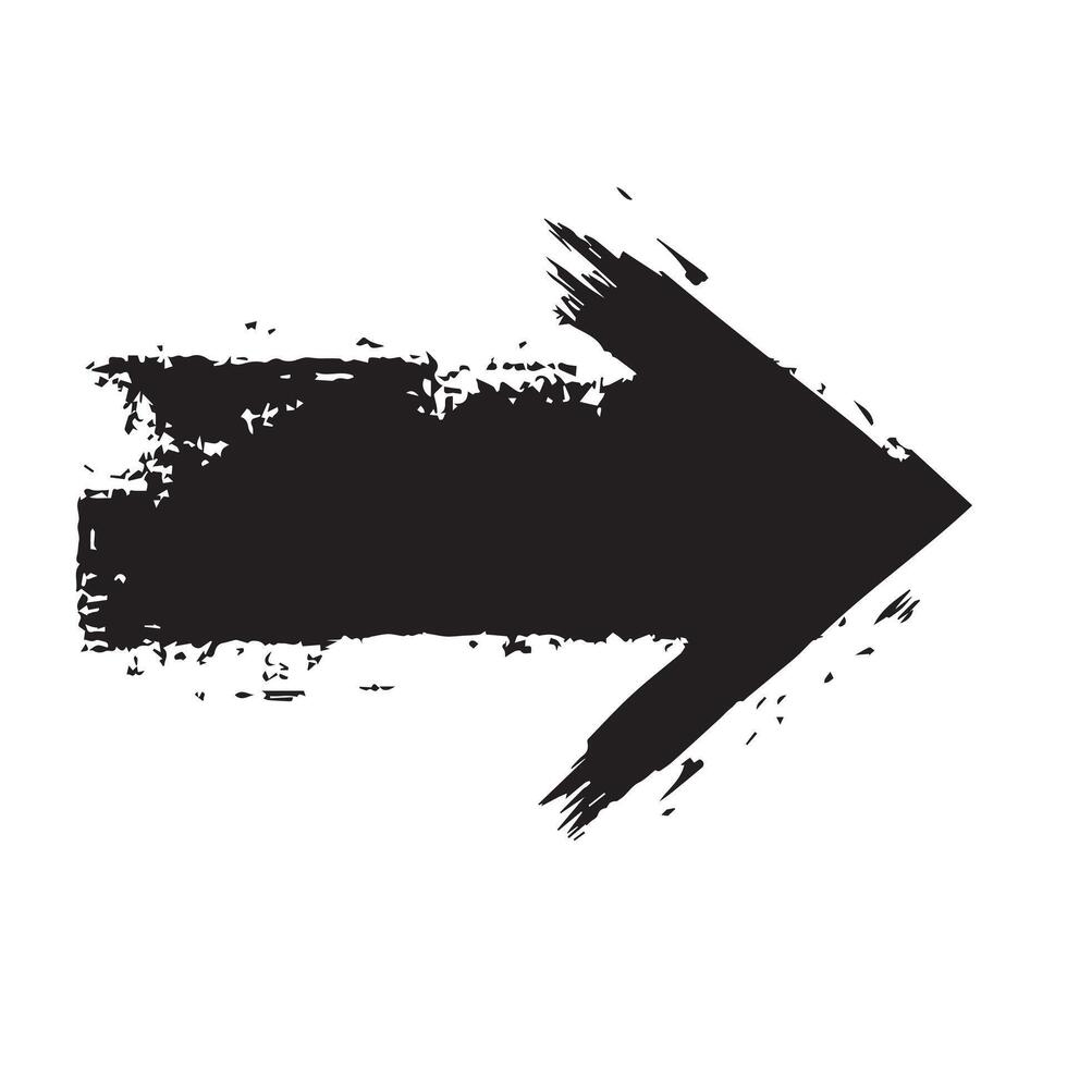 Rustic Arrow Sign with Rough Texture vector