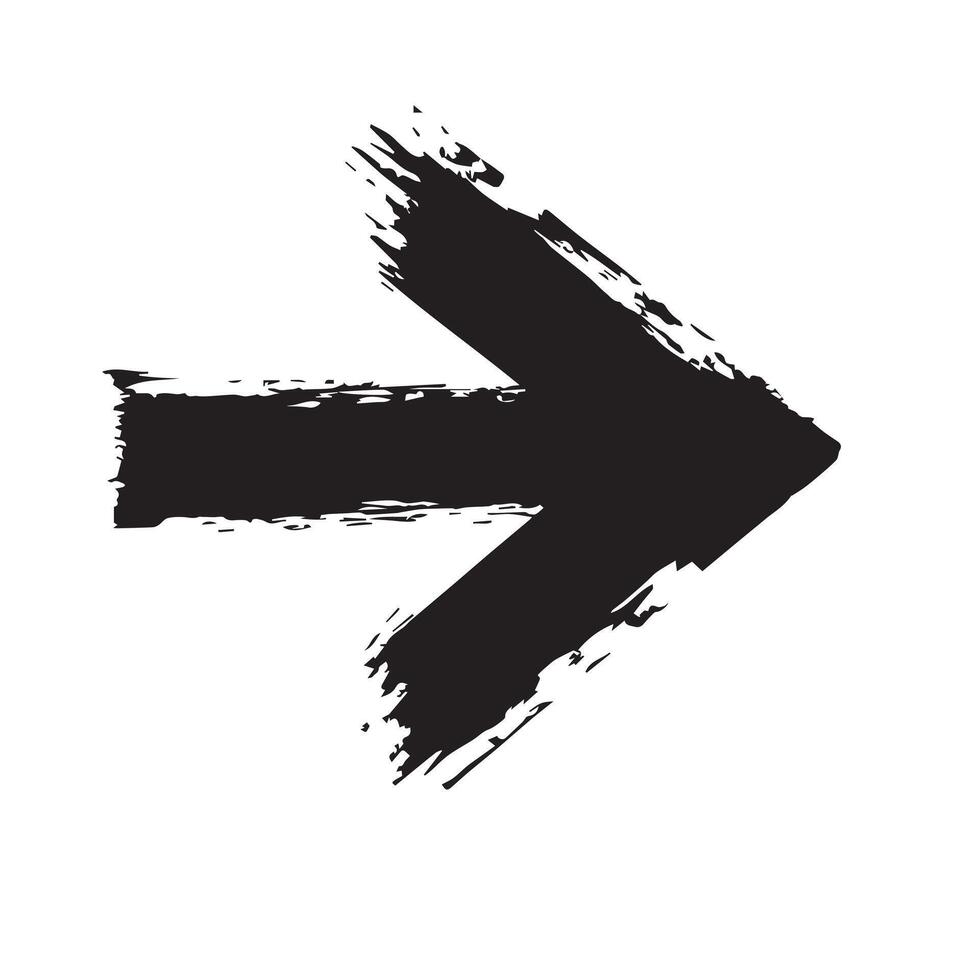 Cracked Arrow Symbol with Grunge vector