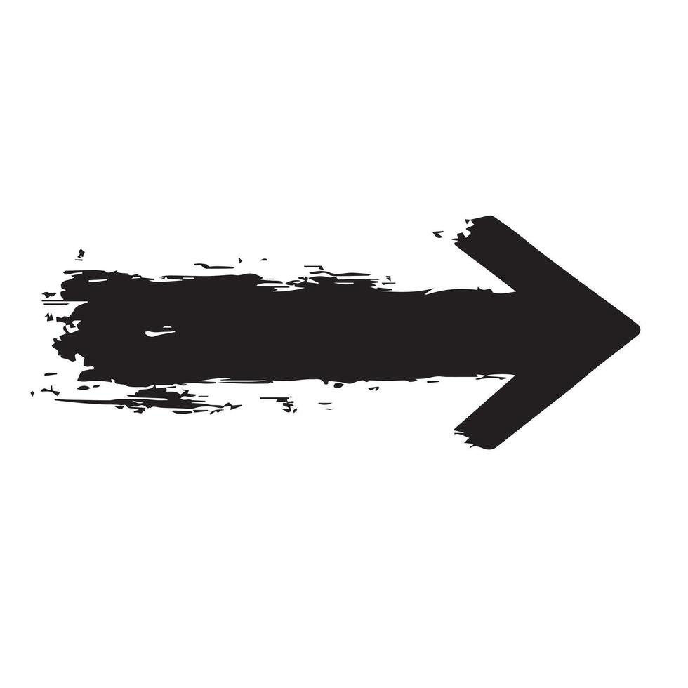 Retro Arrow Sign with Grunge Effect vector