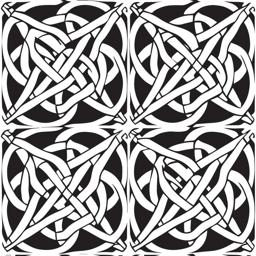 Classic Gaelic Knot Motif vector