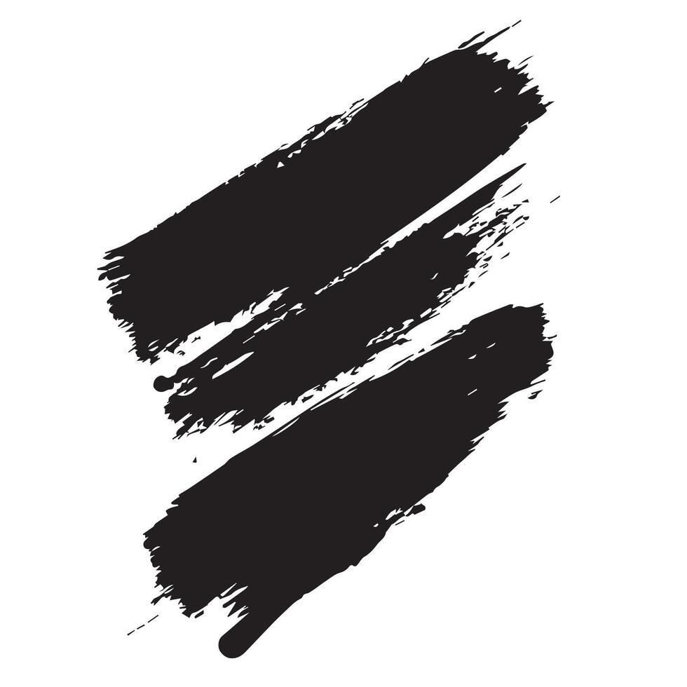Dynamic Paint Strokes Set vector