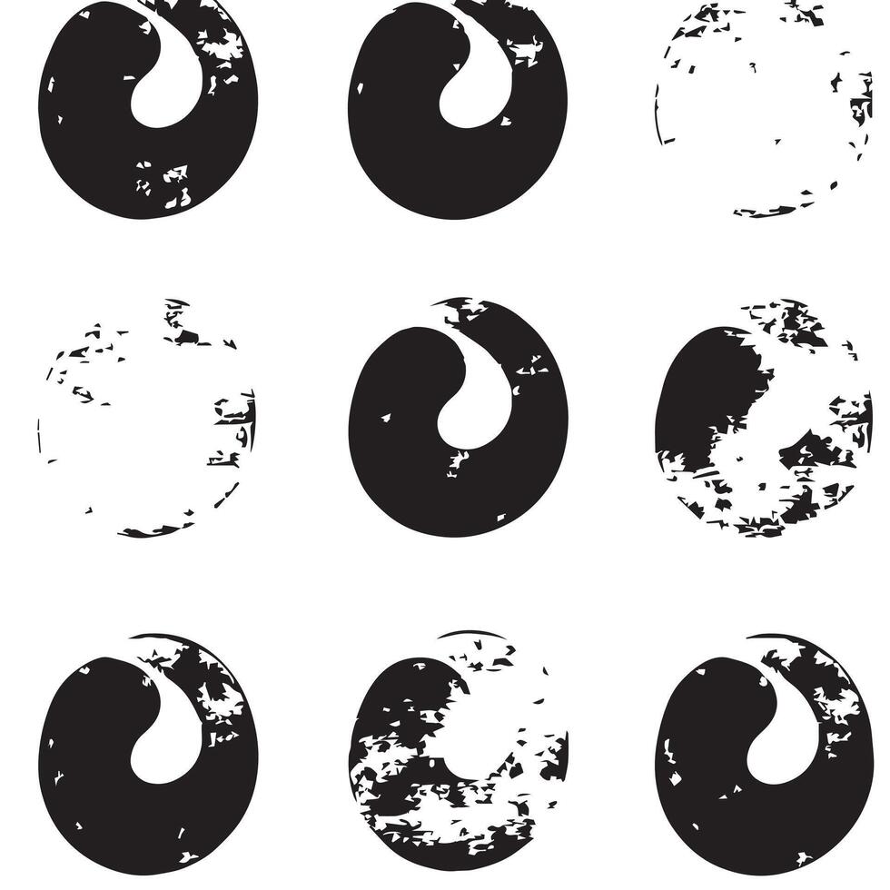Eastern Philosophy Seamless Print vector