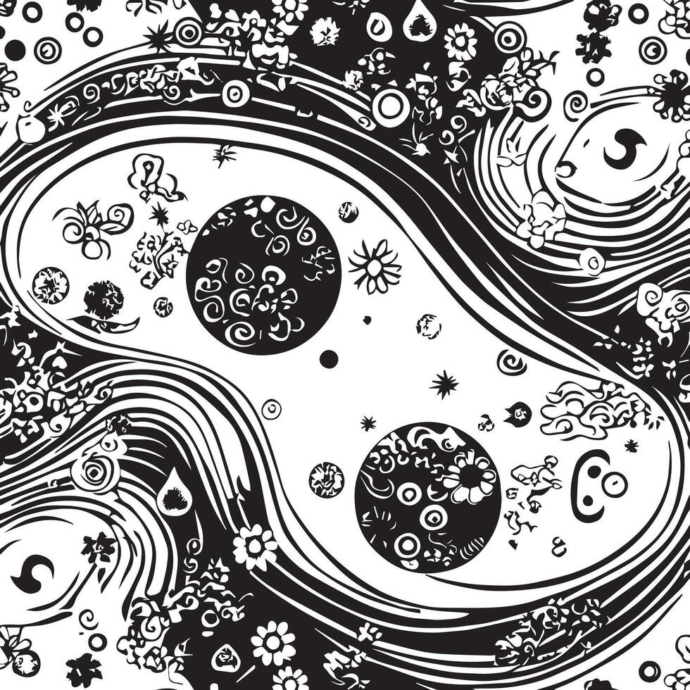 Hand-Drawn Zen Elements Design vector