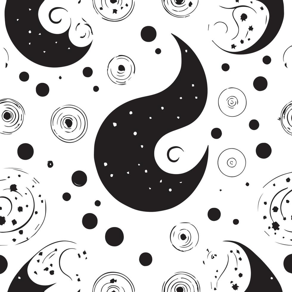 Timeless Yin Yang Symbol Pattern vector