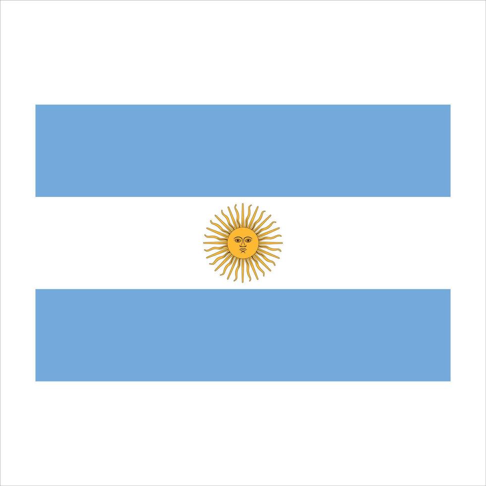 Flag of Argentina. National flag of Argentina. vector