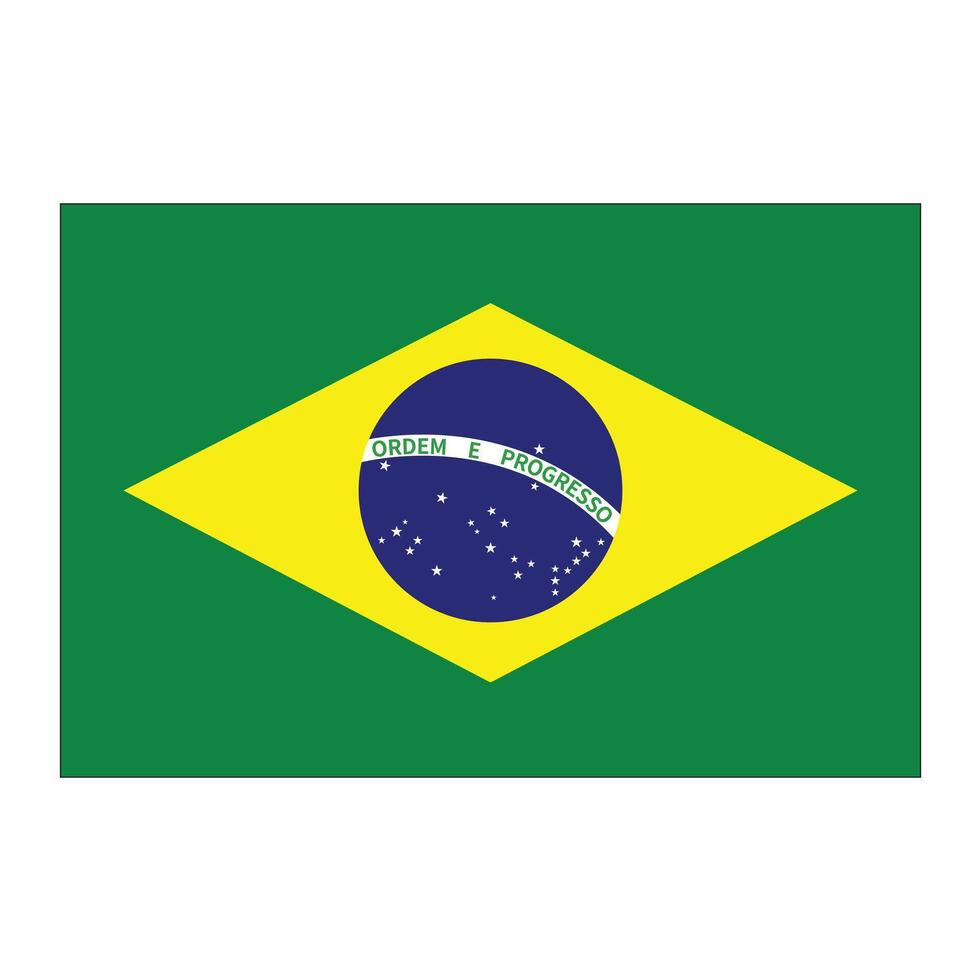 Flag of Brazil. Illustration. vector