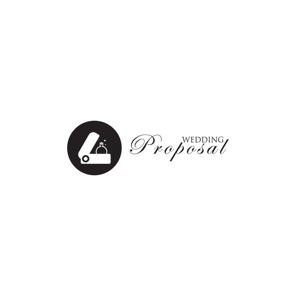 a logo for a wedding proposal vector