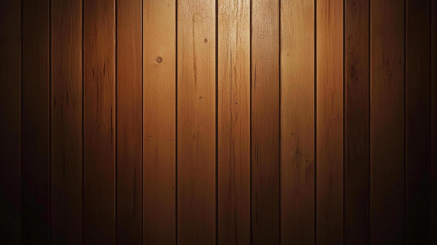 Elevated perspective of a wall showcasing vertical wooden panels, casting light and shadow effects for a rustic and elegant design. photo