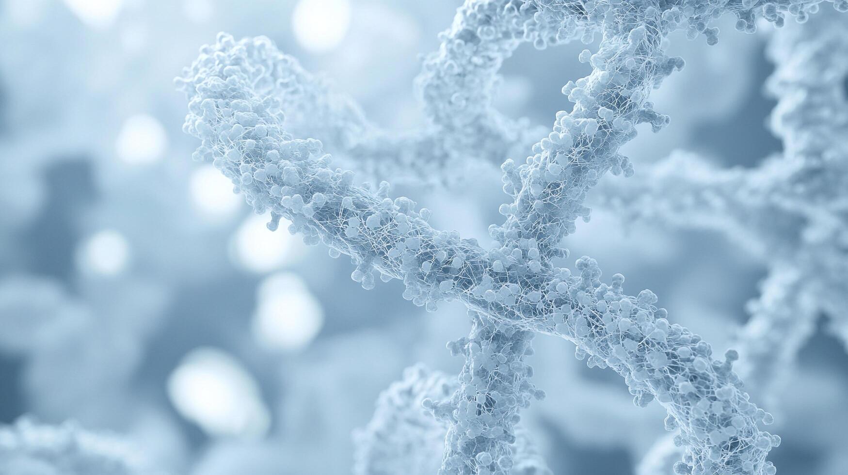 Detailed, scientific rendering of a molecular structure. Intricate architecture and connecting elements, reminiscent of genetics. photo