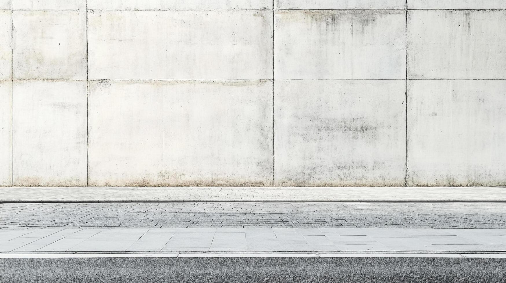 Urban backdrop featuring a textured concrete wall and streetscape, showcasing a modern yet aged aesthetic in a minimalist composition. photo