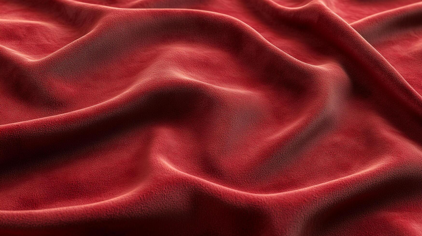 Rich, inviting texture of plush fabric in undulating folds, evokes comfort and warmth, perfect for backgrounds or cozy designs. photo