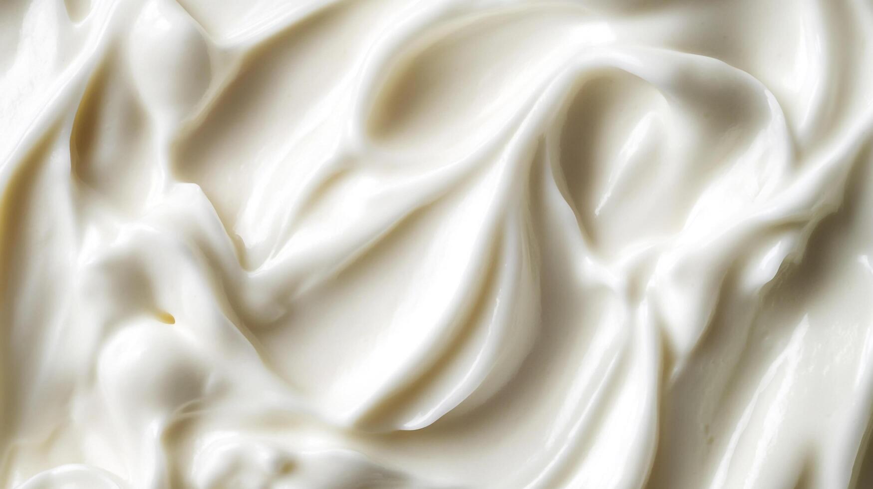 Luminous, creamy texture swirled into smooth, graceful waves. A thick, delicate coating of luxurious cream, perfect for beauty or cuisine. photo