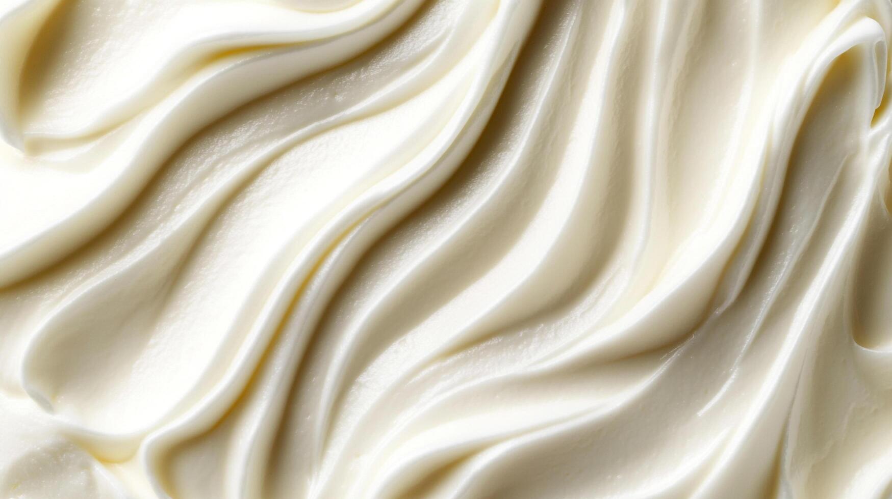 Abstract view of white cream filling with elegant swirl pattern, ideal for a culinary texture or surface for cosmetic application. photo