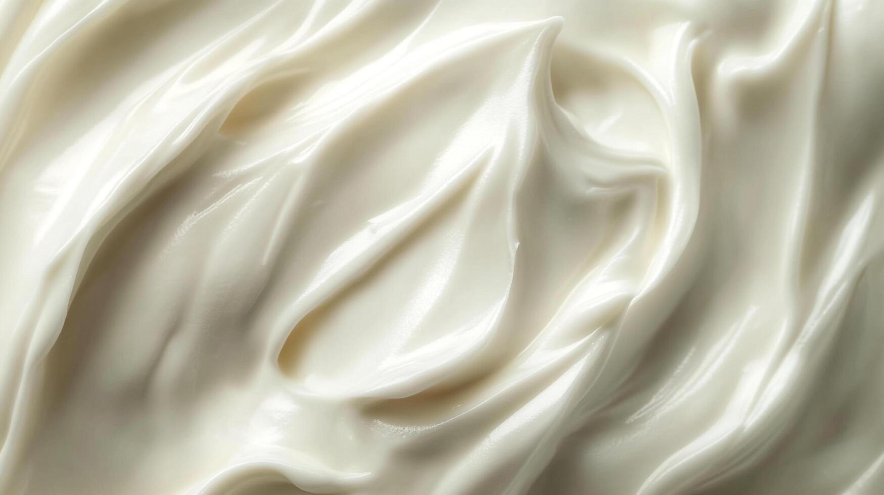 A creamy, smooth texture with delicate swirls and a glossy finish. An abstract, organic design evokes comfort and luxury. photo