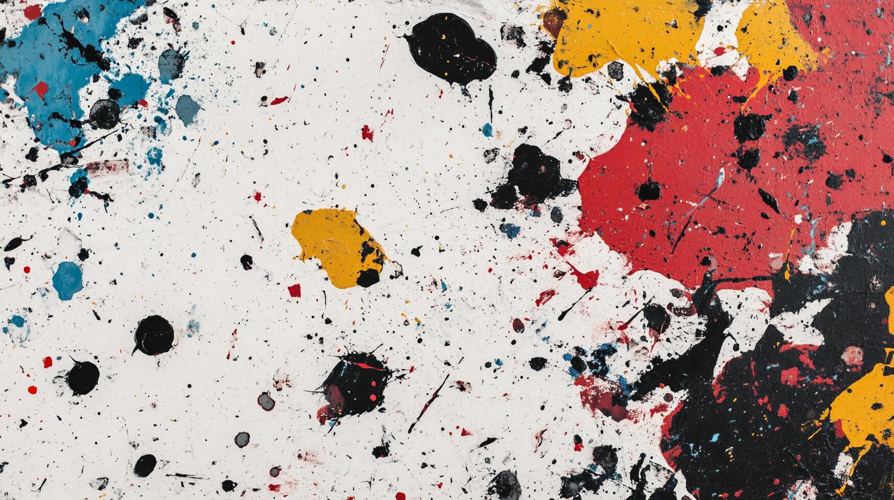 Abstract artistry with vibrant colors and splatter effect. The composition showcases a playful yet chaotic beauty, full of energy and motion. photo