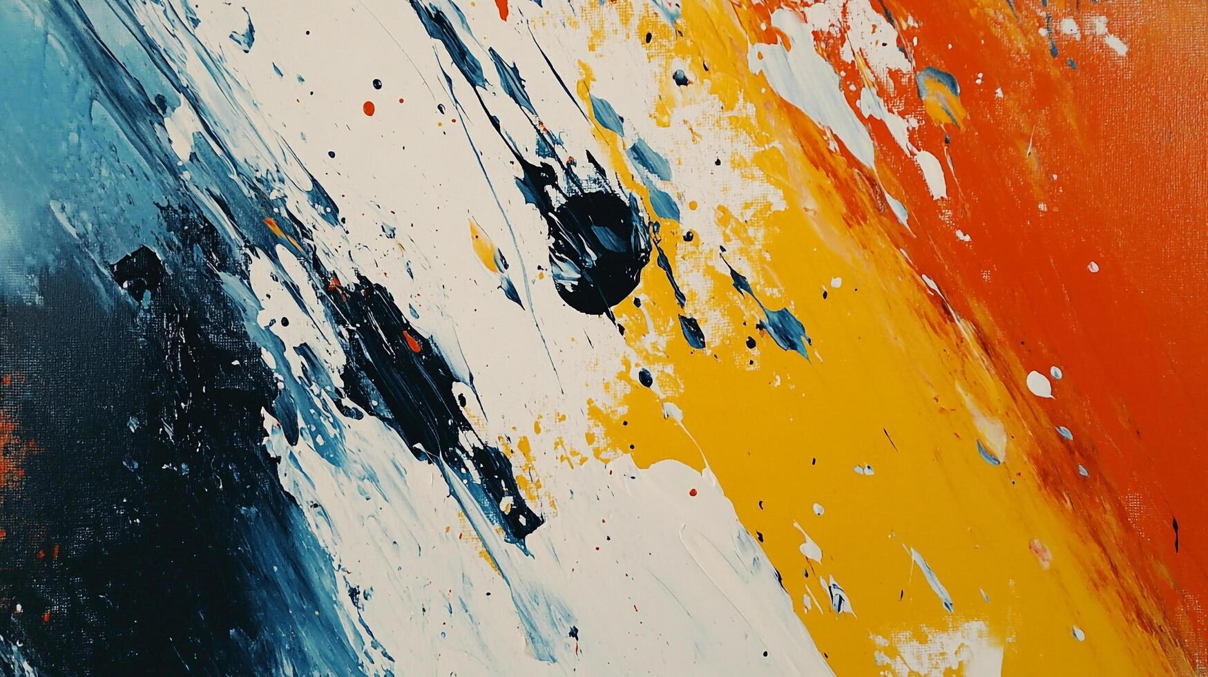 Vibrant streaks of paint form an abstract design, bursting with energy and color, capturing the eye with its dynamic composition. photo