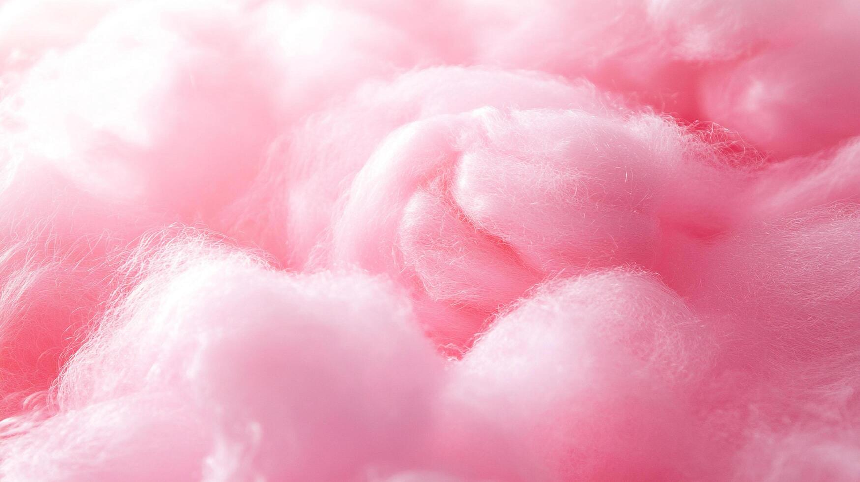A mesmerizing close-up of pink cotton candy, its fluffy texture and delicate hue evoking a sense of sweetness and playful nostalgia. photo