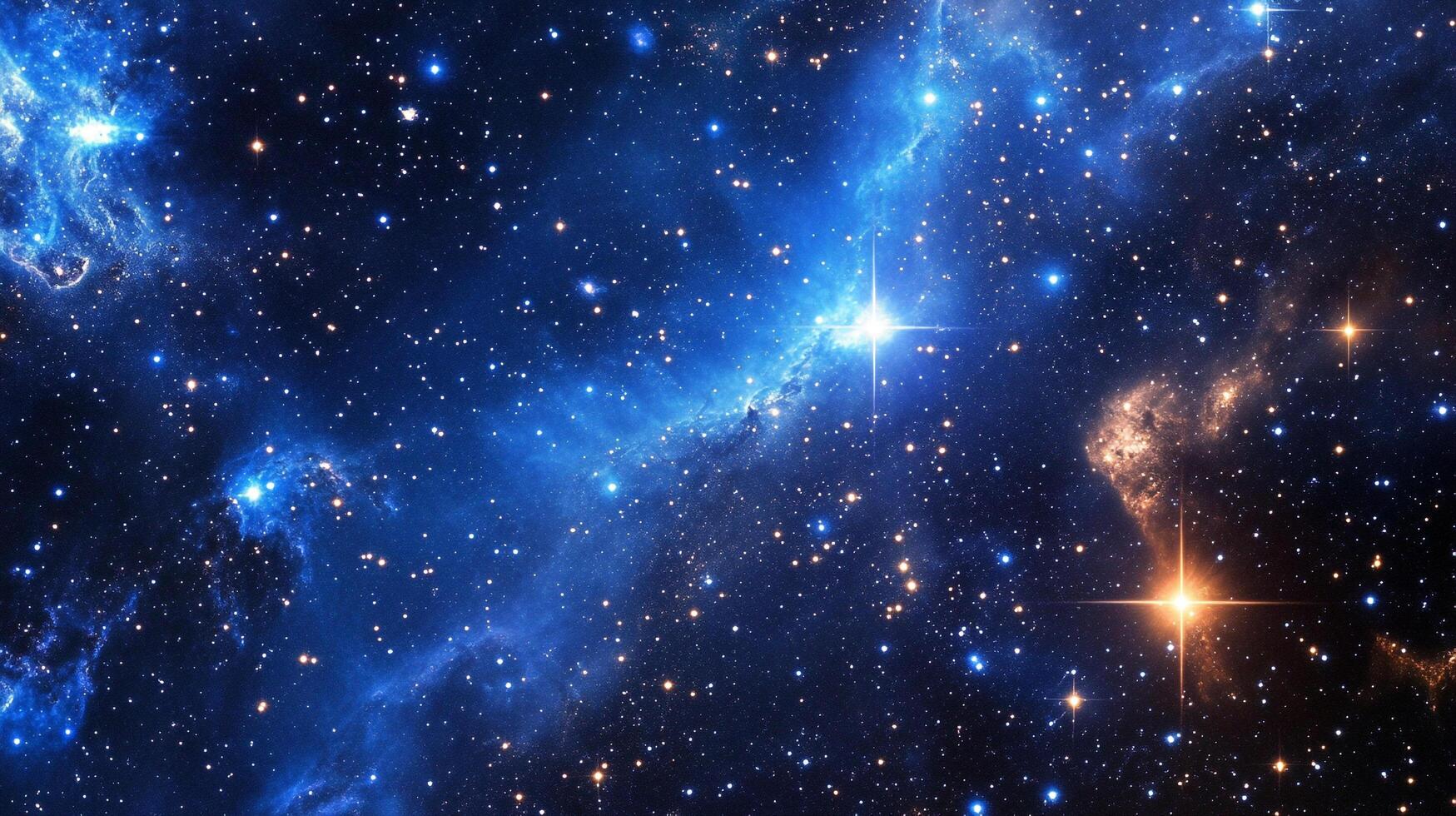 A captivating view of a deep space nebula, showcasing cosmic dust, radiant stars, and celestial gas formations in the vast universe. photo