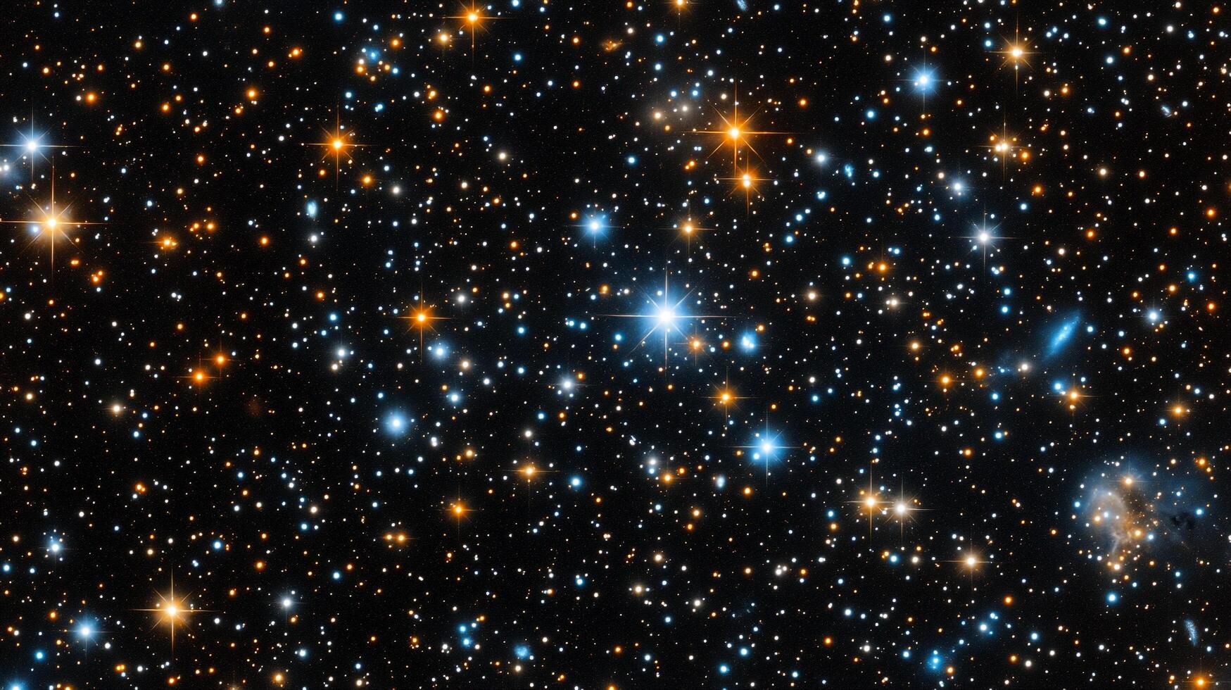 Dazzling array of stars scattered across the night sky, a celestial tapestry of light and color, an astronomers dream space vista. photo