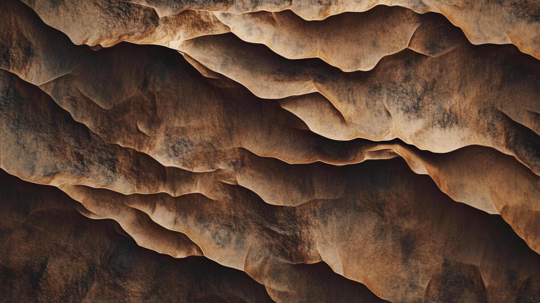 Abstract brown rock formations create a visually engaging pattern, showcasing nature's artistry in a textured display of color variations. photo