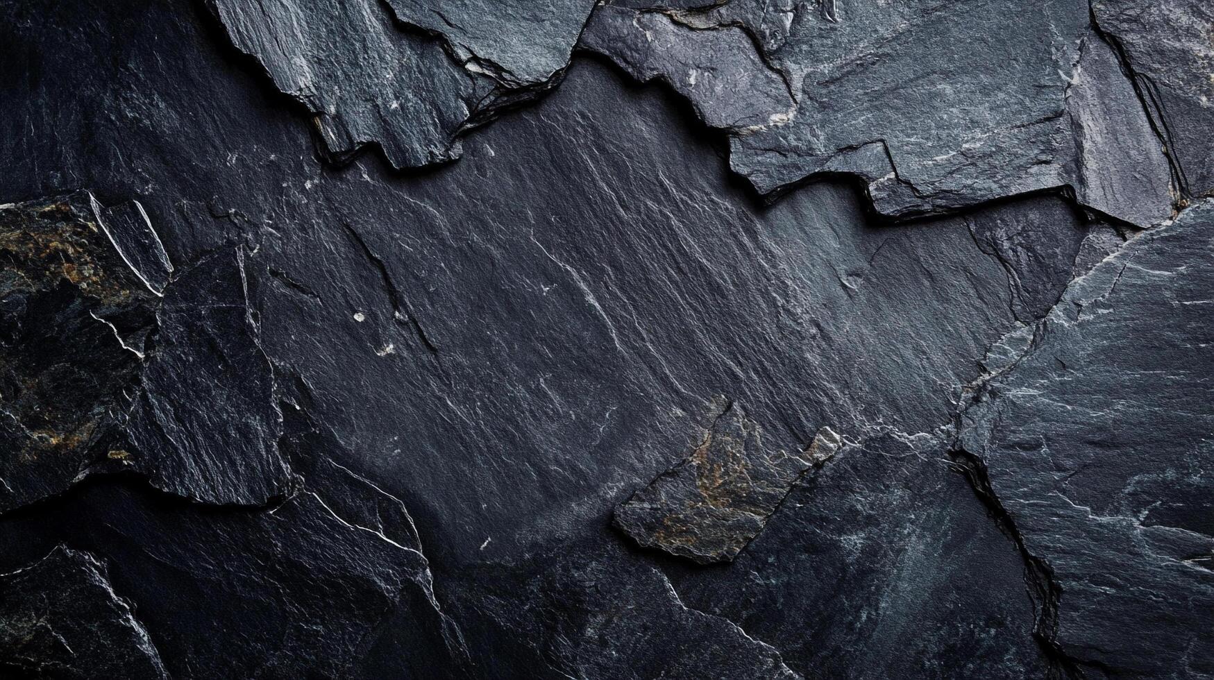 Intricate slate stone texture, showing deep gray tones and layered rugged surface, perfect for backgrounds, textures, and geological contexts. photo