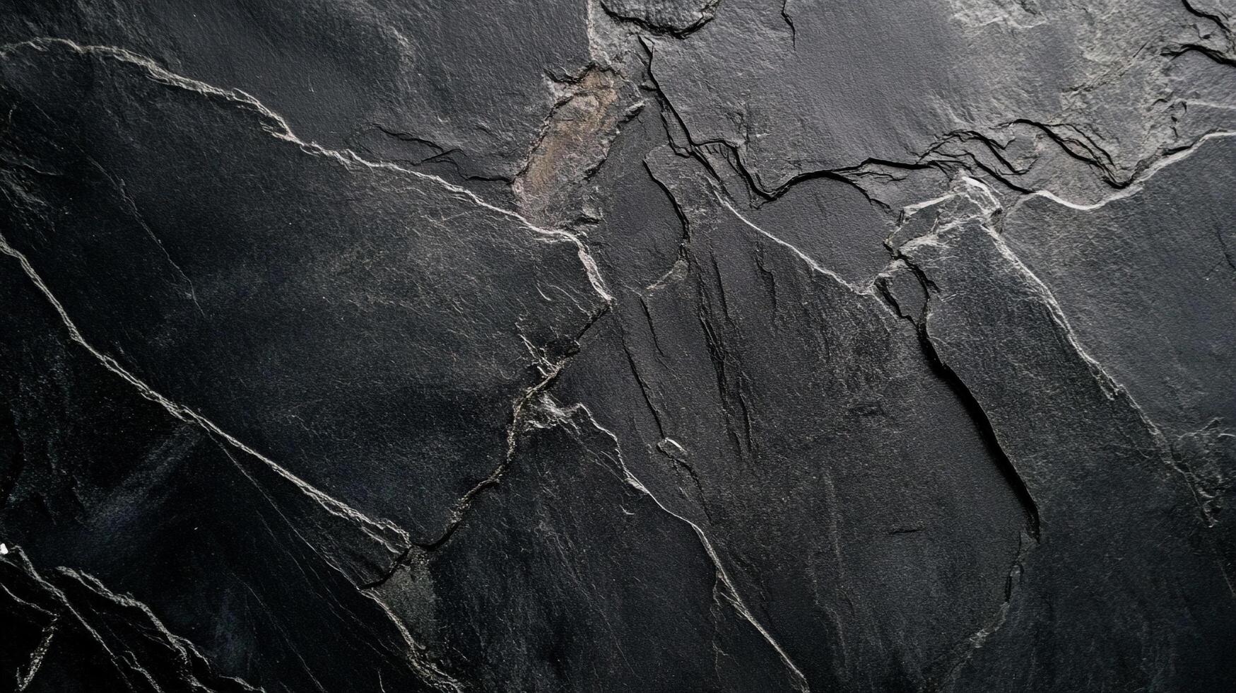 Intricate textures and natural patterns converge in a striking display of dark metamorphic rock, showcasing nature's artistry. photo