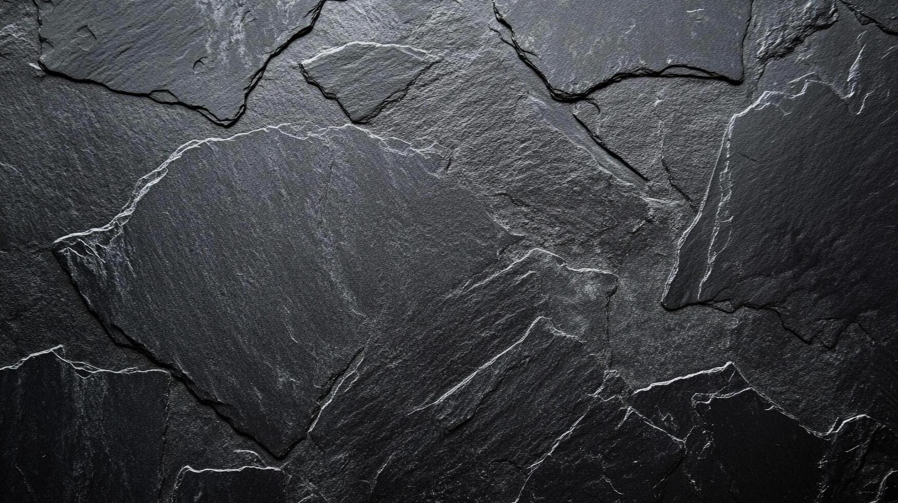 Detailed texture of dark, rough slate rock with visible layering and natural patterns, perfect for backgrounds and architectural elements. photo