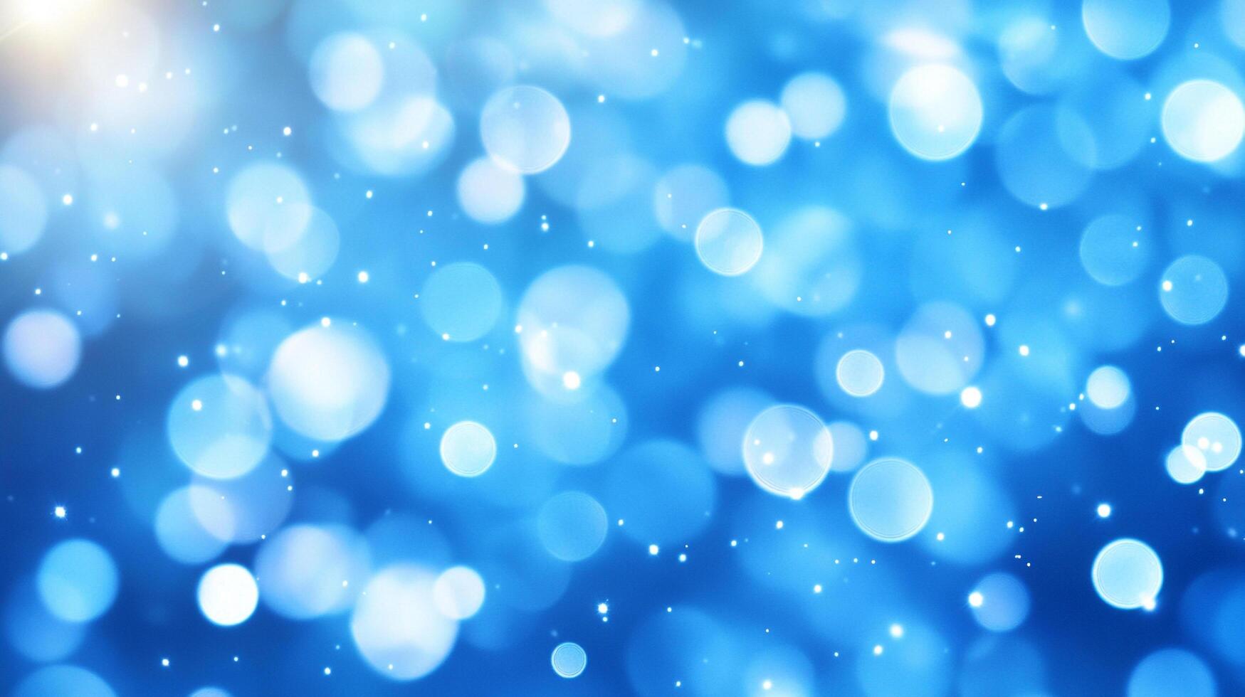 A mesmerizing bokeh background in shades of blue, evoking a sense of winter wonder and festive cheer. Perfect for adding a touch of magic. photo