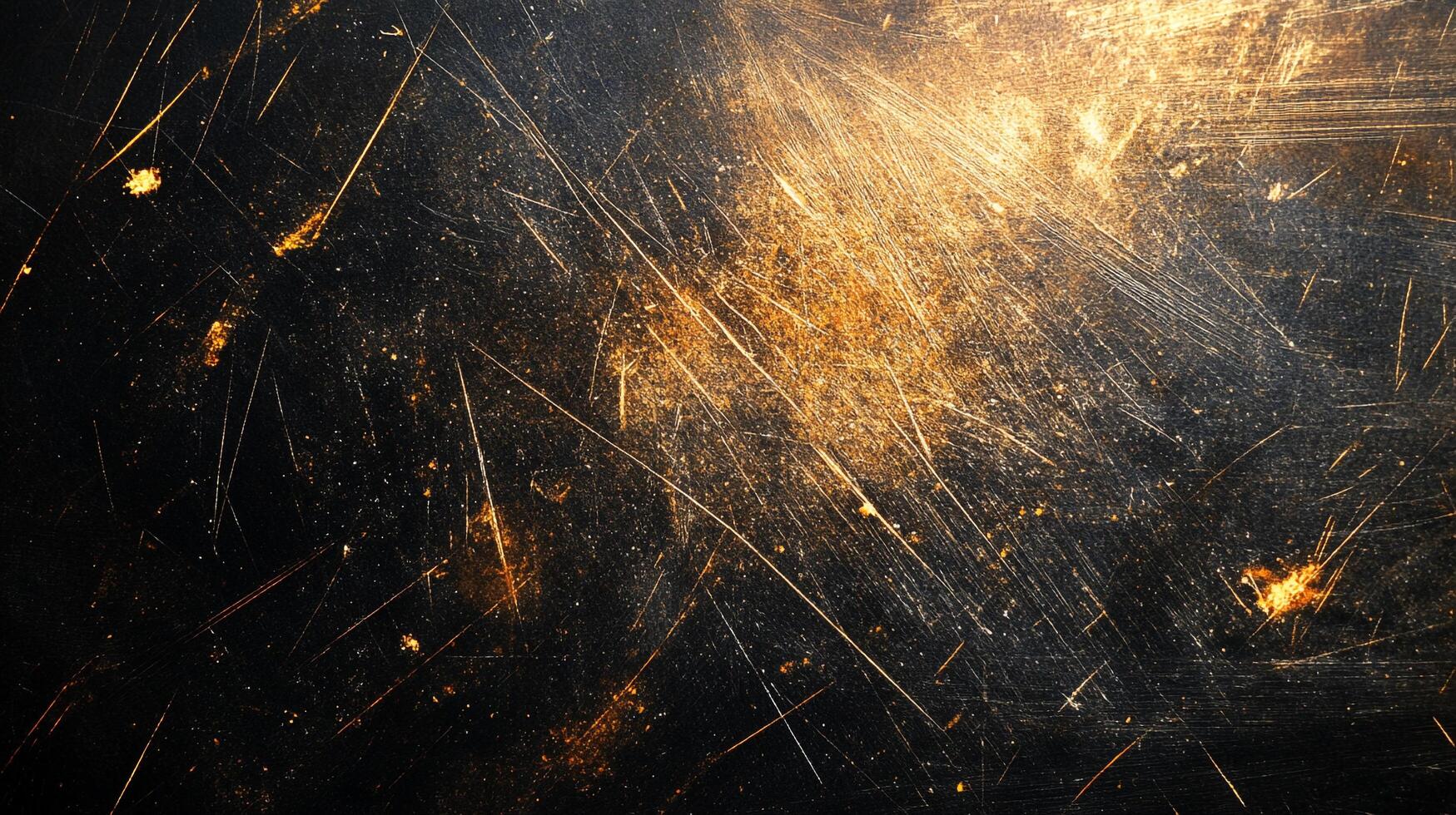 Abstract scratched texture surface with golden details for use as background or design element. Creates a unique visual experience. photo