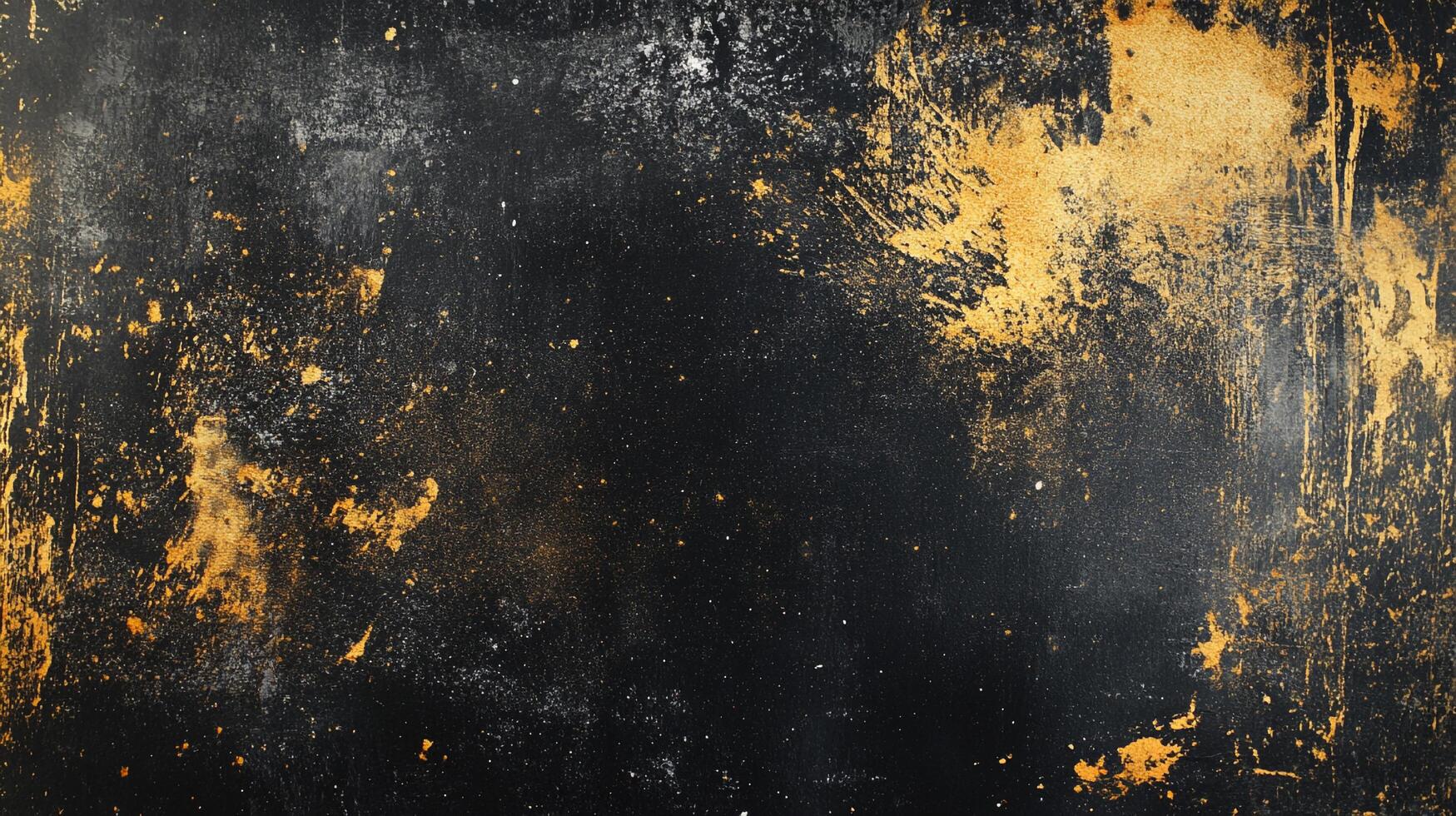 Abstract weathered texture on a black canvas with gold and silver accents, evoking a grunge aesthetic. Dark and artistic. photo