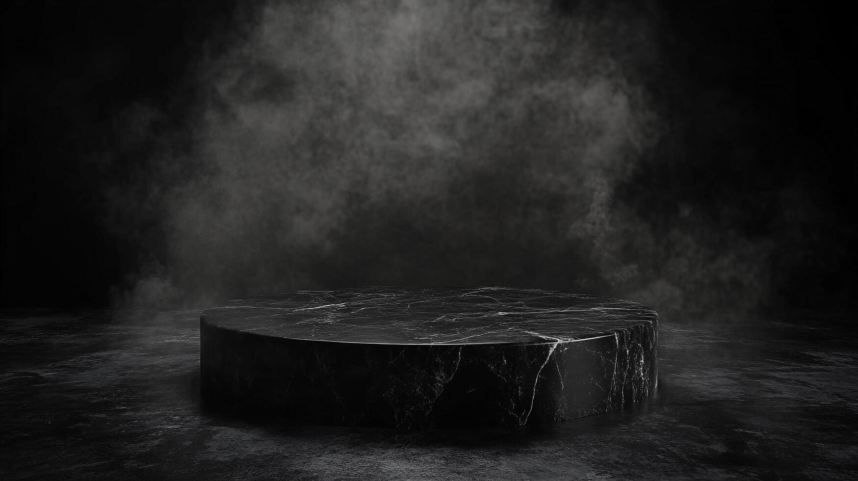 Elegant display platform. Dark atmosphere with dramatic lighting. Ideal for product showcases and artistic presentations. High-quality materials. photo