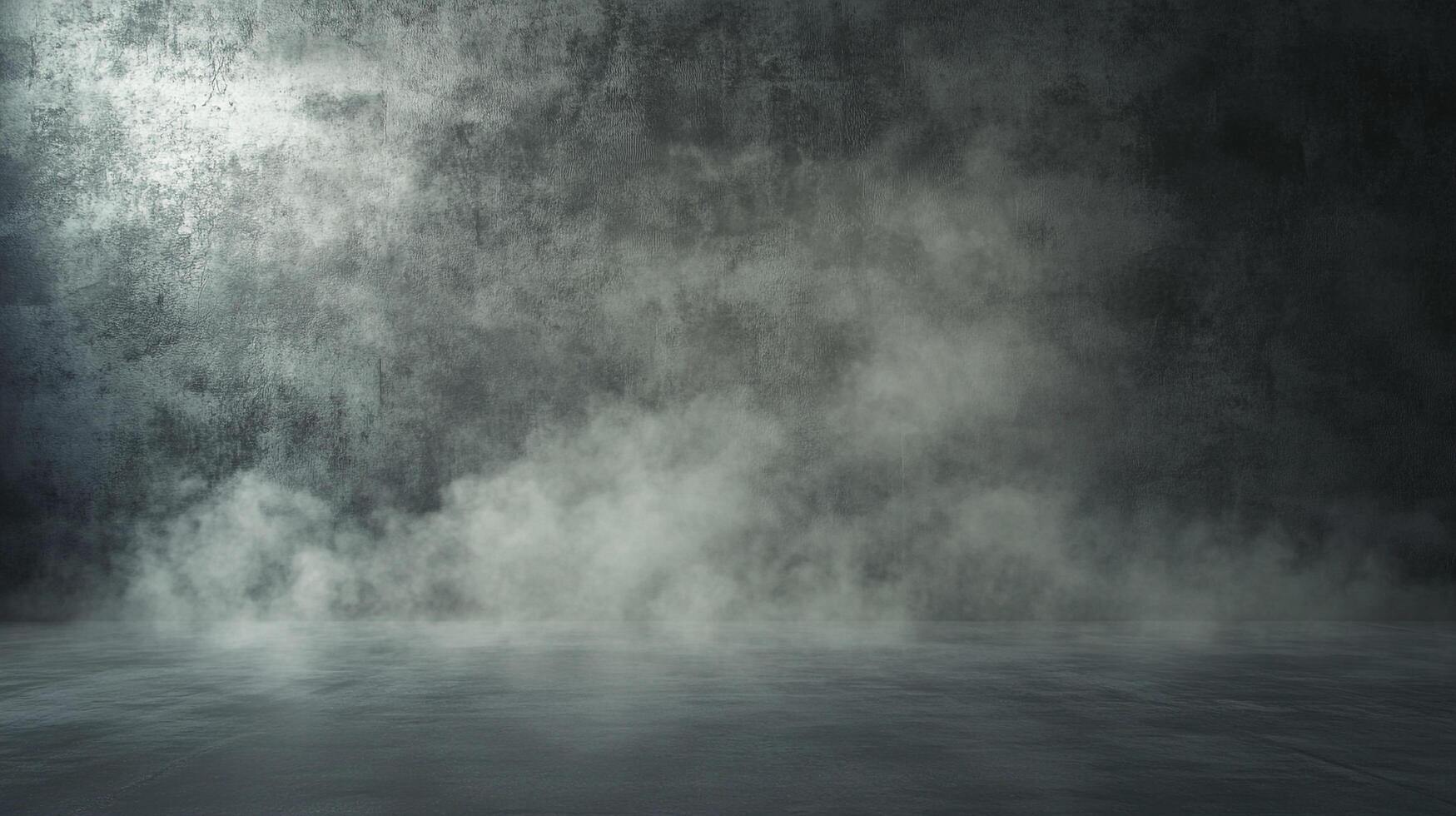 An atmospheric space with an ethereal haze and concrete textures creates a stage for mystery and anticipation, blending light and shadow. photo