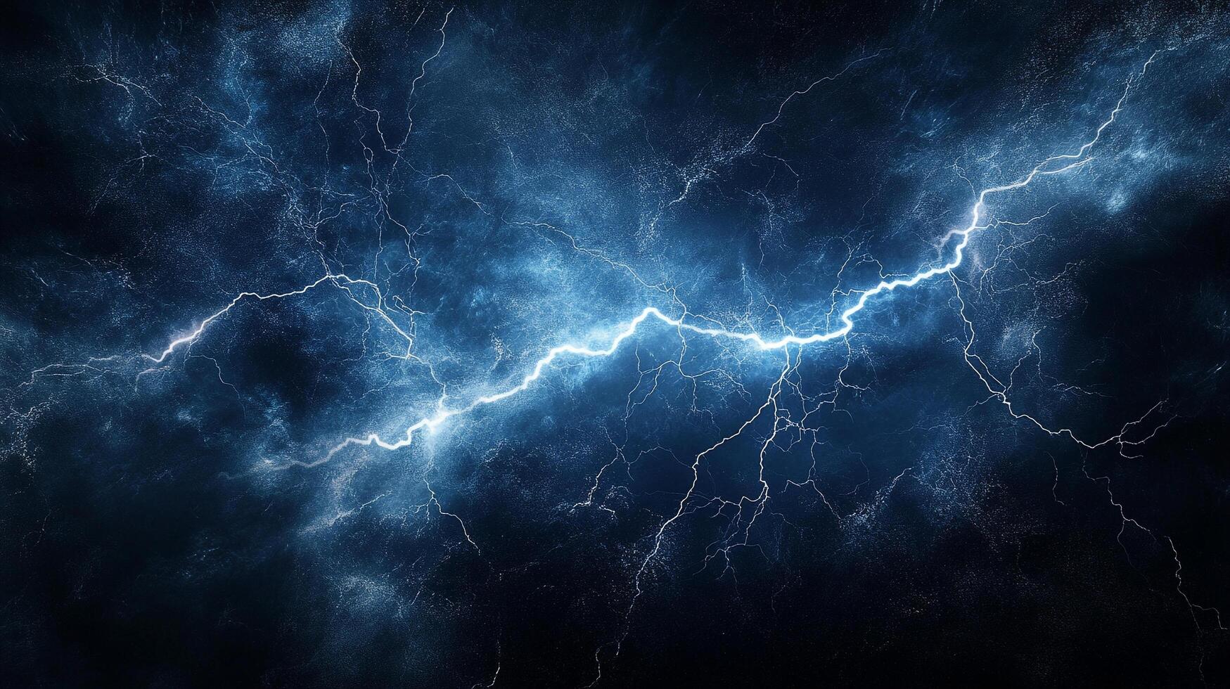 Striking electrical storm with jagged lightning illuminates the darkened sky. Nature's raw power on display. A visual spectacle of energy. photo