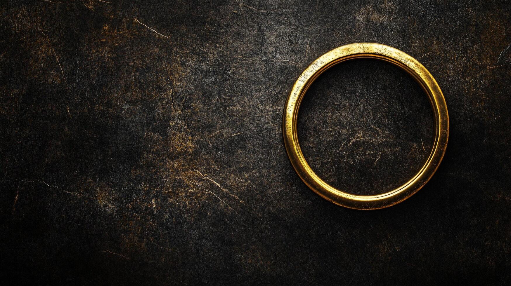 Minimalist golden ring with a luxurious feel. A simple, modern design with an abstract background. Perfect for jewelry or fashion themes. photo