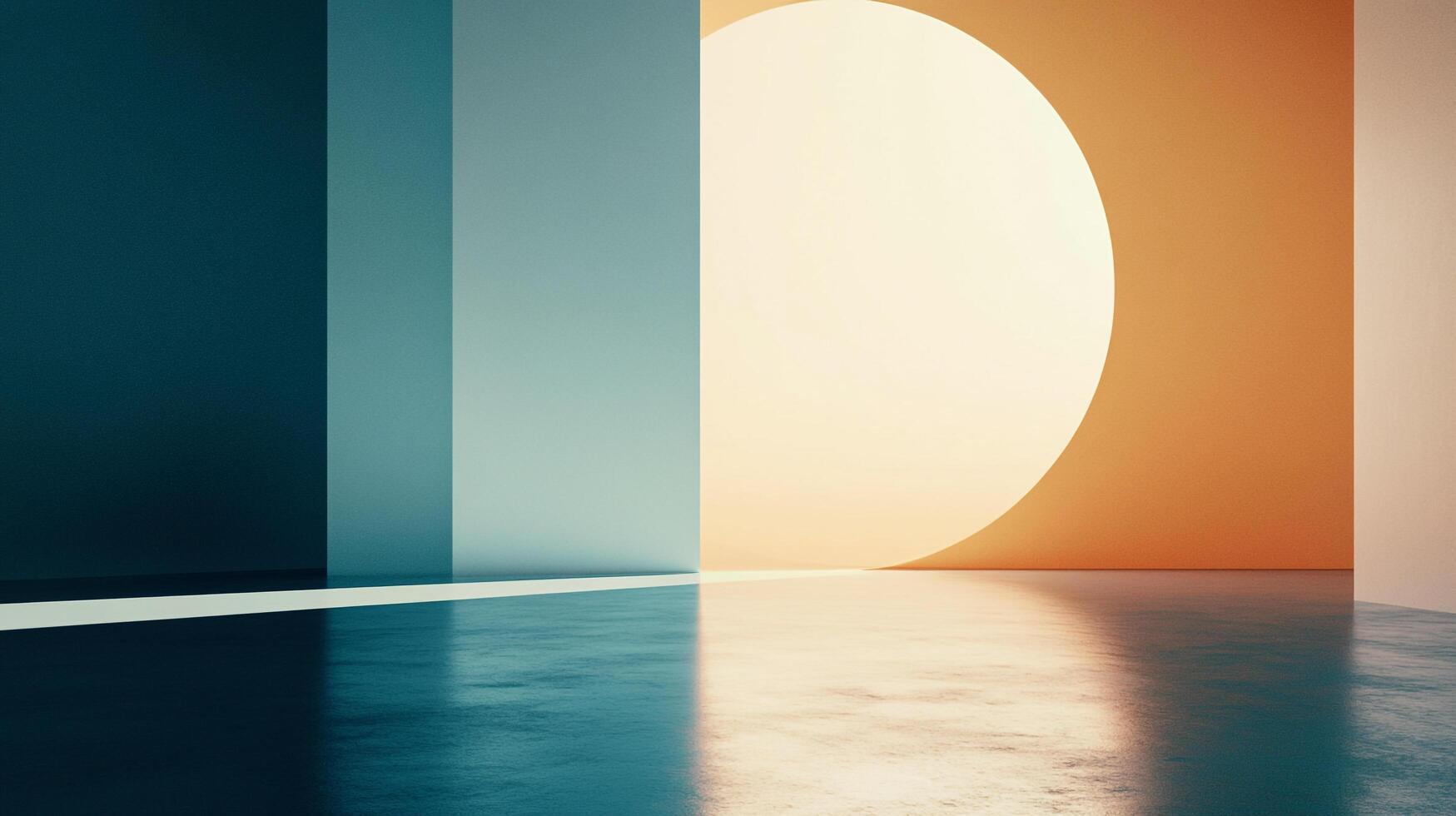 A dynamic abstract scene featuring bold colors and shapes, illustrating an engaging interplay of light and space, creating a powerful visual experience. photo