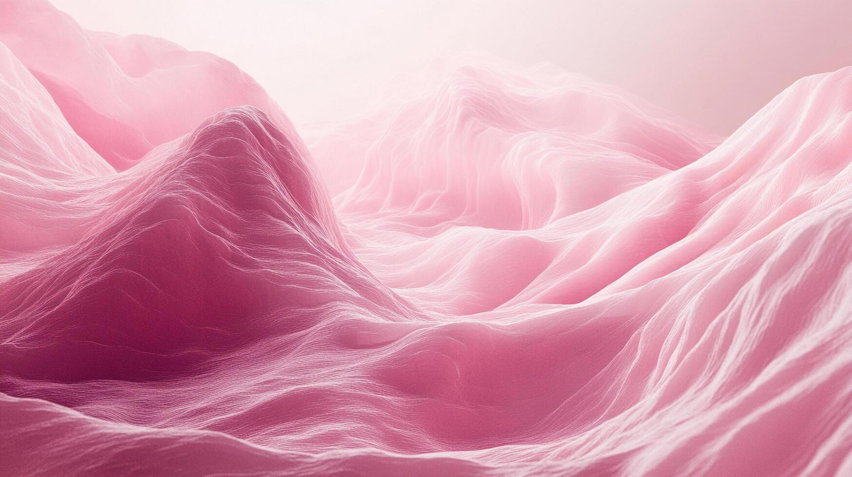 This captivating image features soft pink waves resembling a dreamy fabric landscape, blending textures and tones to create an ethereal and calming visual experience for all. photo