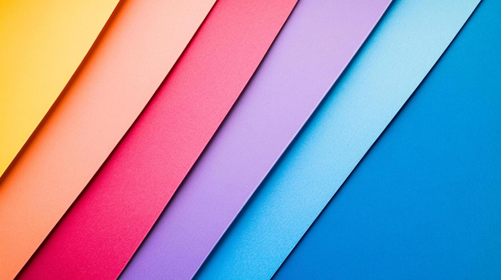 A vibrant array of colored paper strips ideal for art and craft projects, showcasing a spectrum of hues that inspire creativity and imagination among artists. photo