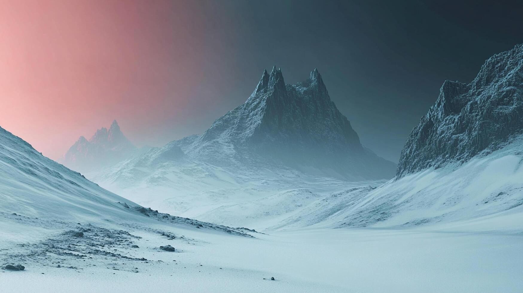 This dramatic landscape features towering mountains under a stunning atmospheric light, capturing a breathtaking moment of nature's majesty and inspiring exploration. photo