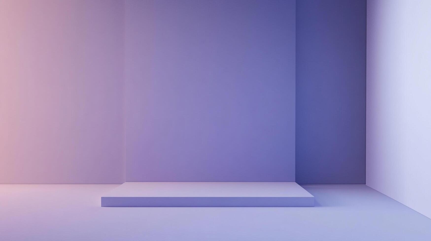 A stylish purple room featuring soft lighting and smooth walls, perfect for artistic expression or relaxation, radiating an aura of sophistication and taste. photo